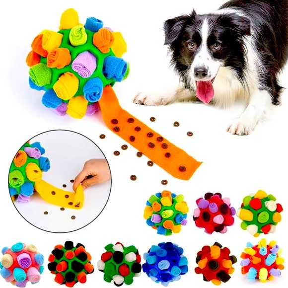 Snuffle Ball for Dogs - Red - Interactive Dog Toys for Dogs and Puppies New - Picture 1 of 3